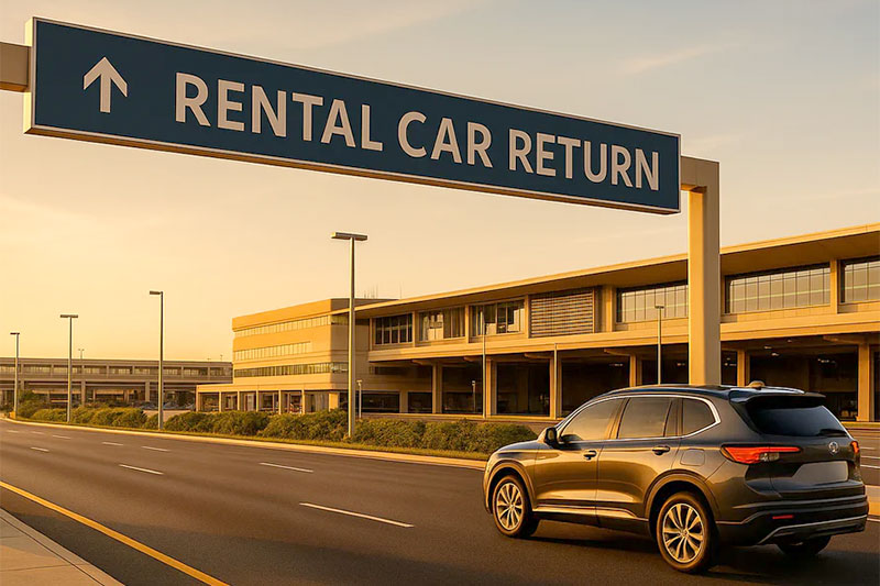 レンタカー返却